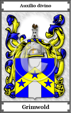 Grimwold Family Crest Download (JPG) Book Plated - 600 DPI