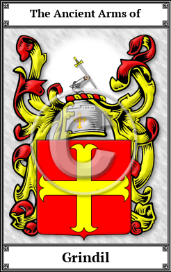 Grindil Family Crest Download (JPG)  Book Plated - 150 DPI