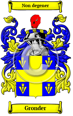 Gronder Family Crest/Coat of Arms