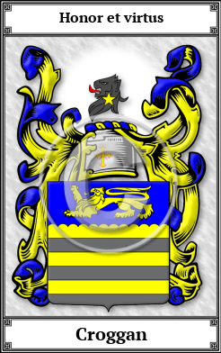 Croggan Family Crest Download (JPG)  Book Plated - 150 DPI