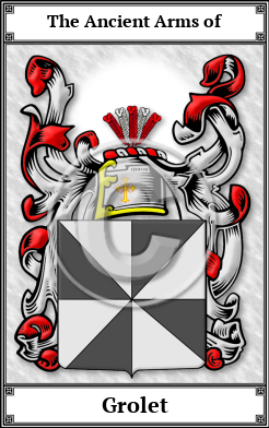 Grolet Family Crest Download (JPG) Book Plated - 600 DPI