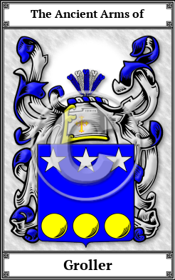 Groller Family Crest Download (JPG)  Book Plated - 150 DPI