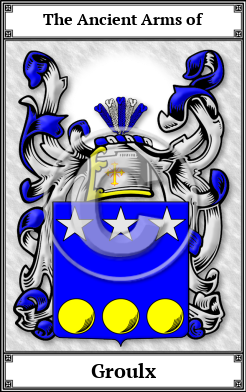 Groulx Family Crest Download (JPG)  Book Plated - 150 DPI
