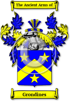 Grondines Family Crest Download (jpg) Legacy Series - 150 DPI