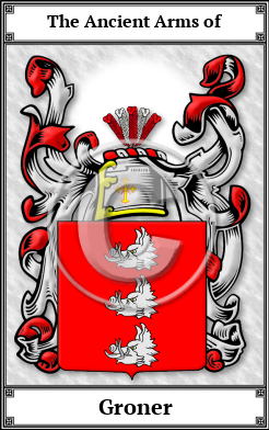 Groner Family Crest Download (JPG)  Book Plated - 150 DPI