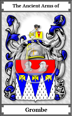 Grombe Family Crest Download (JPG)  Book Plated - 150 DPI