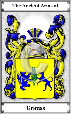 Grauss Family Crest Download (JPG)  Book Plated - 150 DPI