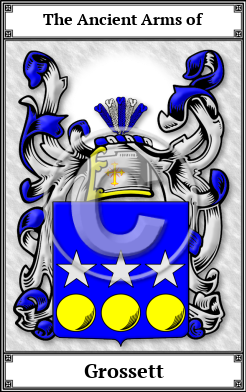 Grossett Family Crest Download (JPG)  Book Plated - 150 DPI