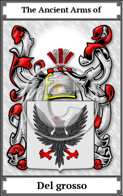 Del grosso Family Crest Download (JPG)  Book Plated - 150 DPI