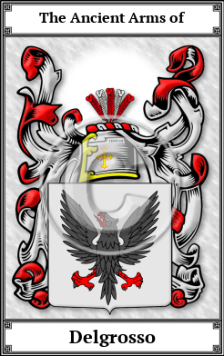 Delgrosso Family Crest Download (JPG) Book Plated - 600 DPI