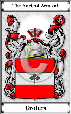 Groters Family Crest Download (JPG)  Book Plated - 150 DPI