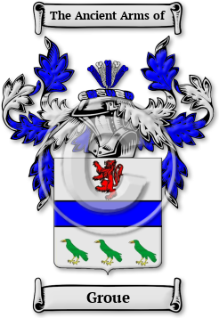 Groue Family Crest Download (jpg) Legacy Series - 150 DPI