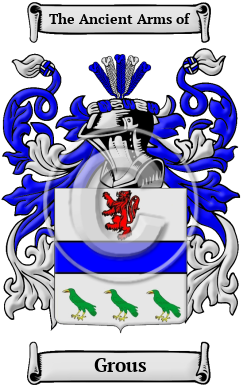 Grous Family Crest Download (JPG) Heritage Series - 600 DPI