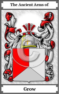 Grow Family Crest Download (JPG) Book Plated - 300 DPI