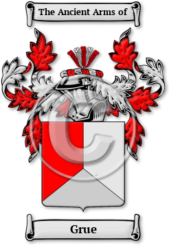 Grue Family Crest Download (jpg) Legacy Series - 150 DPI