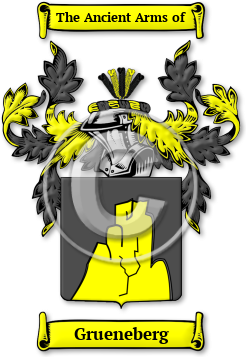 Grueneberg Family Crest Download (jpg) Legacy Series - 150 DPI