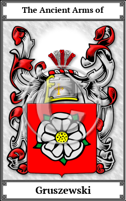 Gruszewski Family Crest Download (JPG)  Book Plated - 150 DPI