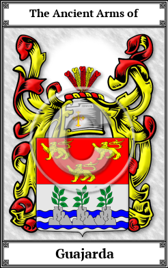Guajarda Family Crest Download (JPG)  Book Plated - 150 DPI