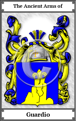 Guardio Family Crest Download (JPG) Book Plated - 600 DPI