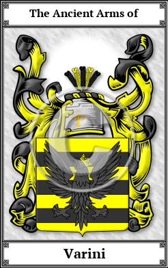 Varini Family Crest Download (JPG)  Book Plated - 150 DPI