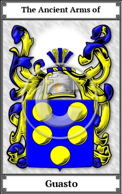 Guasto Family Crest Download (JPG)  Book Plated - 150 DPI