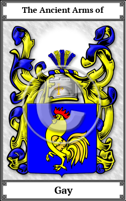 Gay Family Crest Download (JPG) Book Plated - 600 DPI
