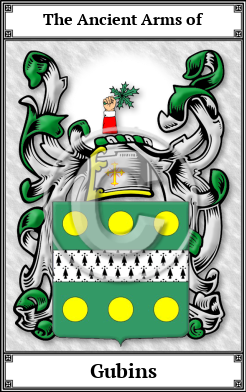 Gubins Family Crest Download (JPG)  Book Plated - 150 DPI
