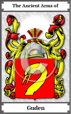 Guden Family Crest Download (JPG) Book Plated - 300 DPI