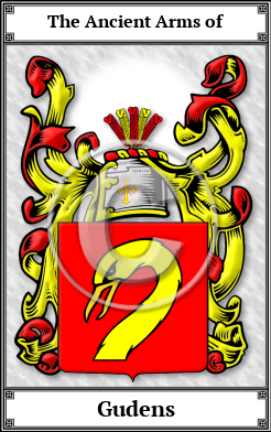 Gudens Family Crest Download (JPG)  Book Plated - 150 DPI