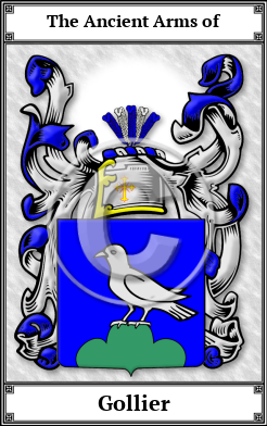 Gollier Family Crest Download (JPG)  Book Plated - 150 DPI