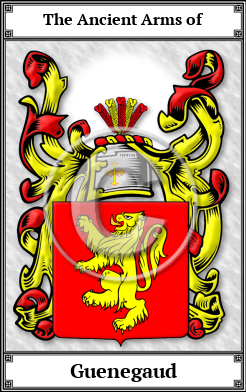 Guenegaud Family Crest Download (JPG)  Book Plated - 150 DPI