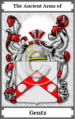 Gentz Family Crest Download (JPG)  Book Plated - 150 DPI