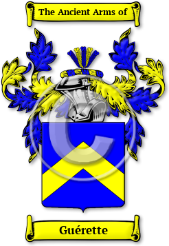 Guérette Family Crest Download (jpg) Legacy Series - 150 DPI