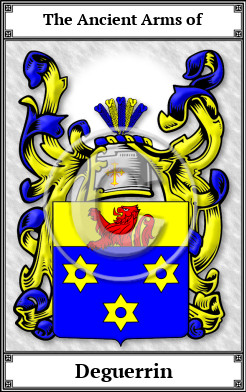 Deguerrin Family Crest Download (JPG)  Book Plated - 150 DPI