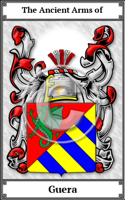 Guera Family Crest Download (JPG)  Book Plated - 150 DPI