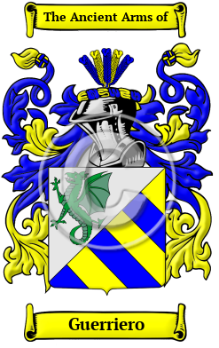 Guerriero Family Crest Download (JPG) Heritage Series - 600 DPI