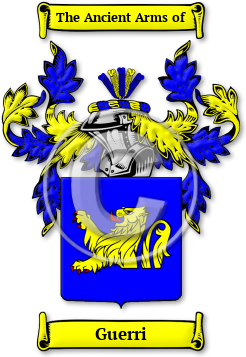 Guerri Family Crest Download (jpg) Legacy Series - 150 DPI
