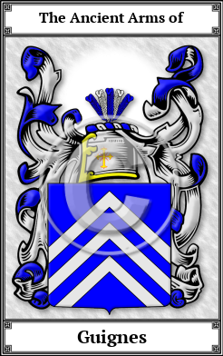 Guignes Family Crest Download (JPG) Book Plated - 600 DPI