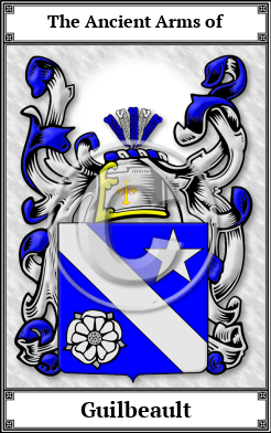 Guilbeault Family Crest Download (JPG) Book Plated - 600 DPI