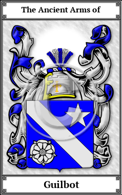 Guilbot Family Crest Download (JPG) Book Plated - 600 DPI