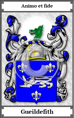 Gueildefith Family Crest Download (JPG)  Book Plated - 150 DPI