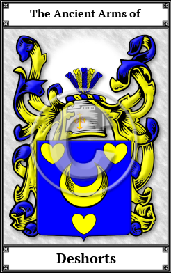 Deshorts Family Crest Download (JPG)  Book Plated - 150 DPI