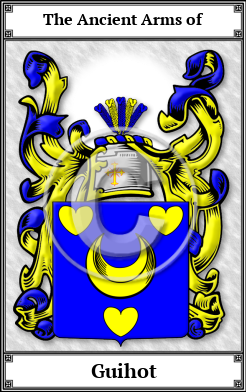 Guihot Family Crest Download (JPG)  Book Plated - 150 DPI