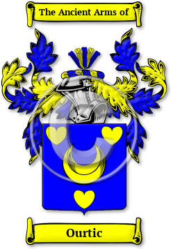 Ourtic Family Crest Download (jpg) Legacy Series - 150 DPI