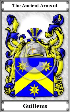Guillems Family Crest Download (JPG)  Book Plated - 150 DPI