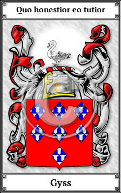 Gyss Family Crest Download (JPG)  Book Plated - 150 DPI