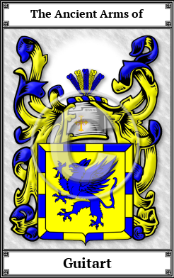 Guitart Family Crest Download (JPG)  Book Plated - 150 DPI