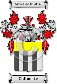 Guilmette Family Crest Download (jpg) Legacy Series - 150 DPI