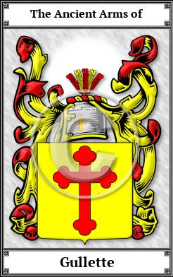 Gullette Family Crest Download (JPG)  Book Plated - 150 DPI