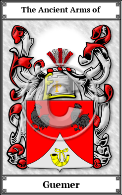 Guemer Family Crest Download (JPG)  Book Plated - 150 DPI